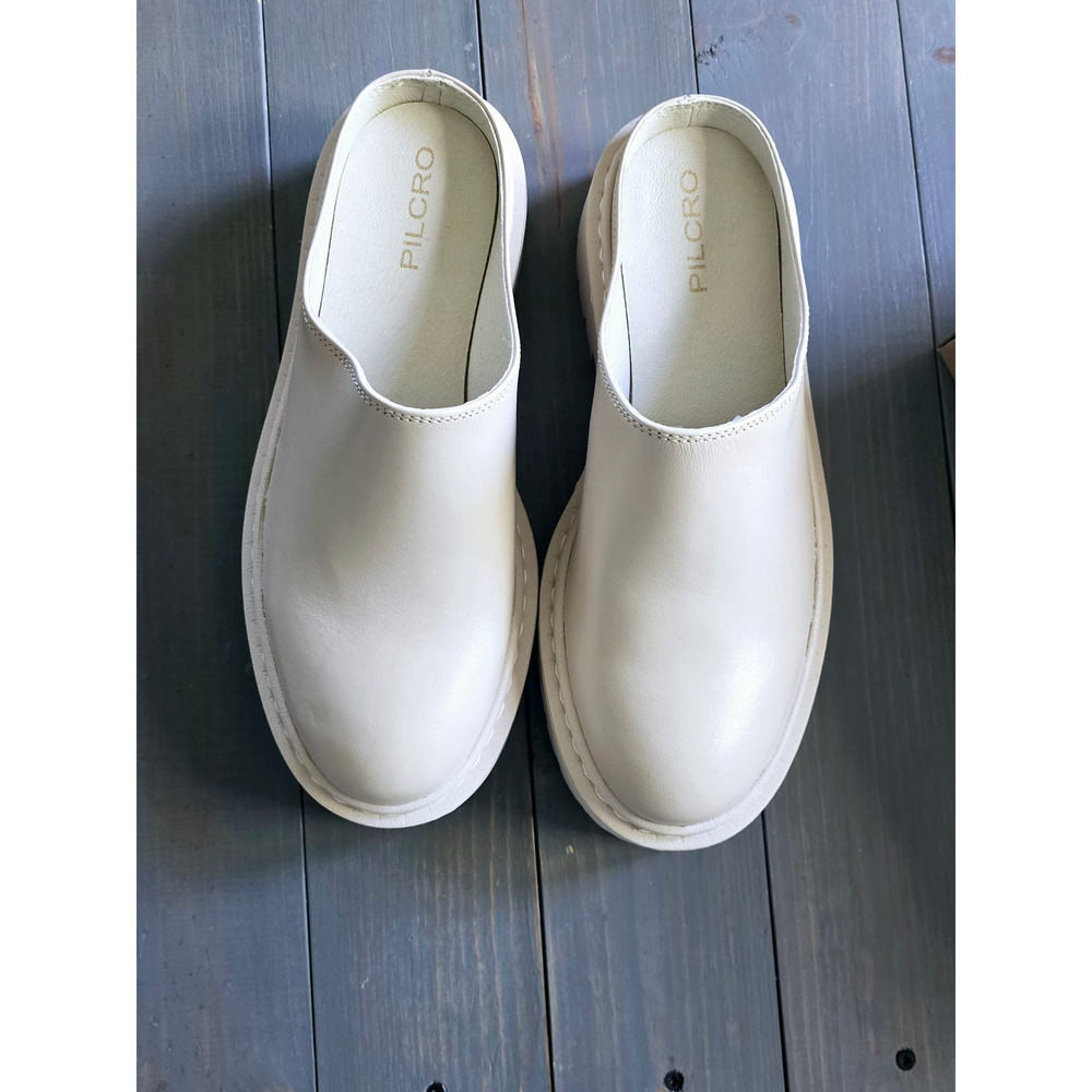Anthropologie White Mules